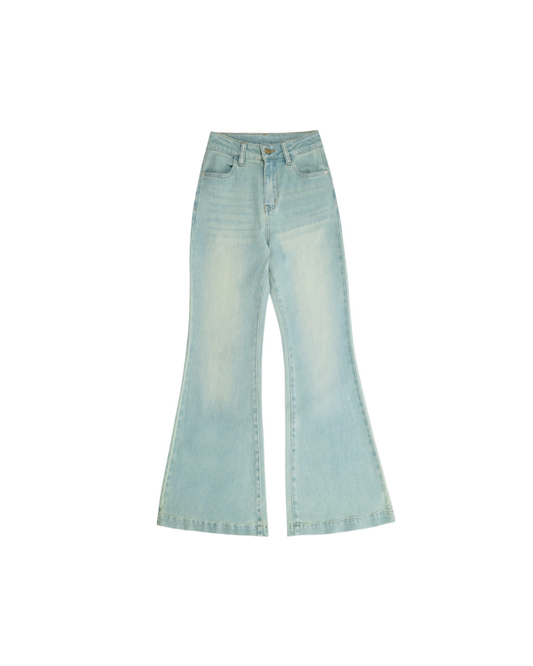 Light Blue High Waist Straight Denim