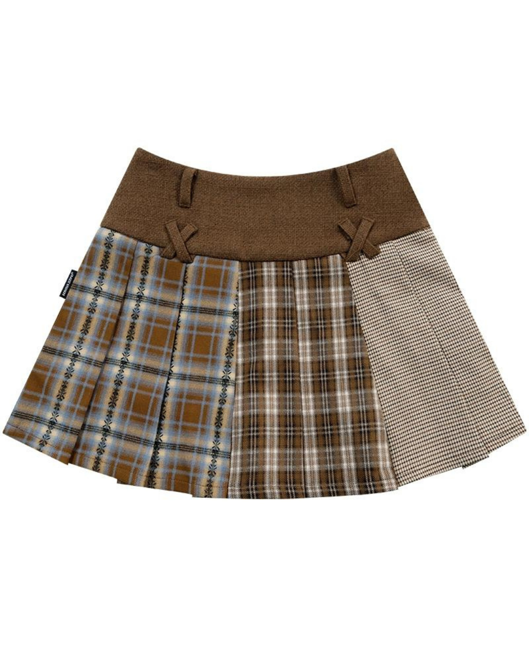 Retro Plaid Pleated Mini Skirt