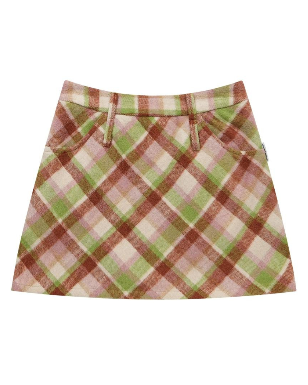 Retro High Waist Plaid Short Skirt