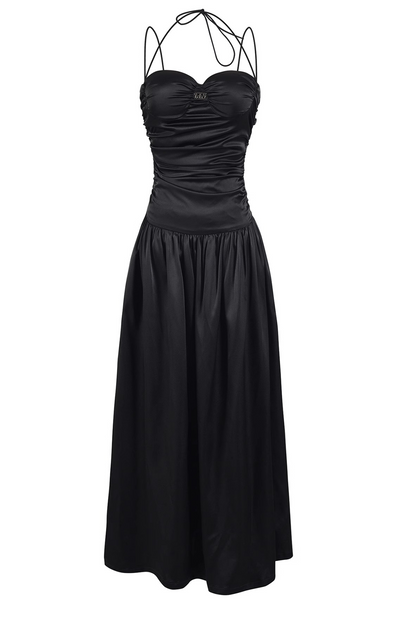 Black Corset Midi Dress