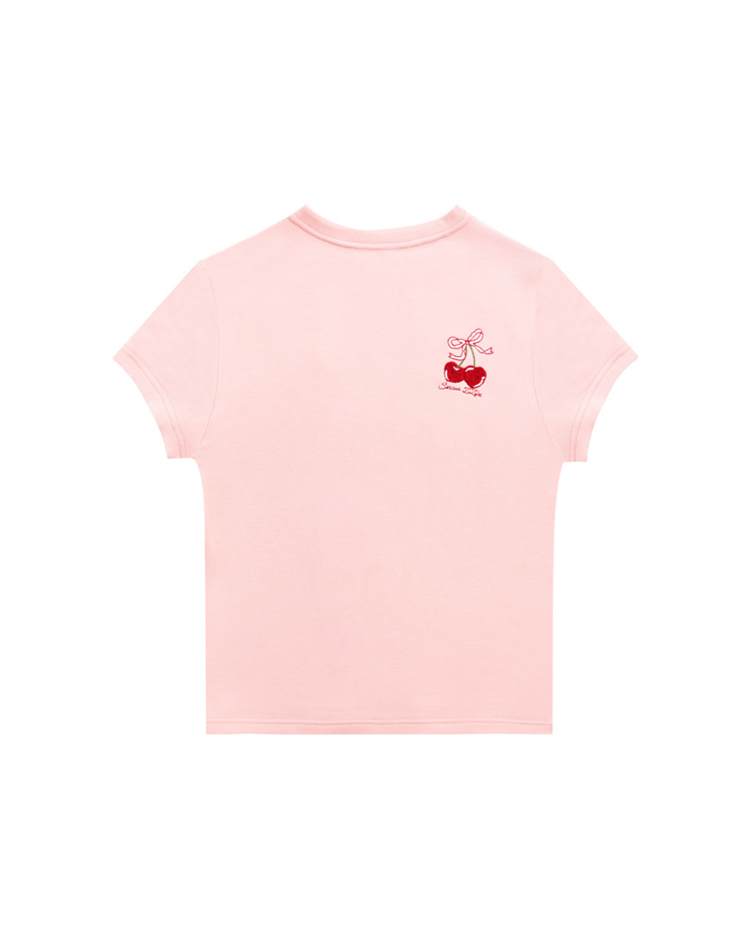 Cherry Slim Fit Mock Neck T-Shirt