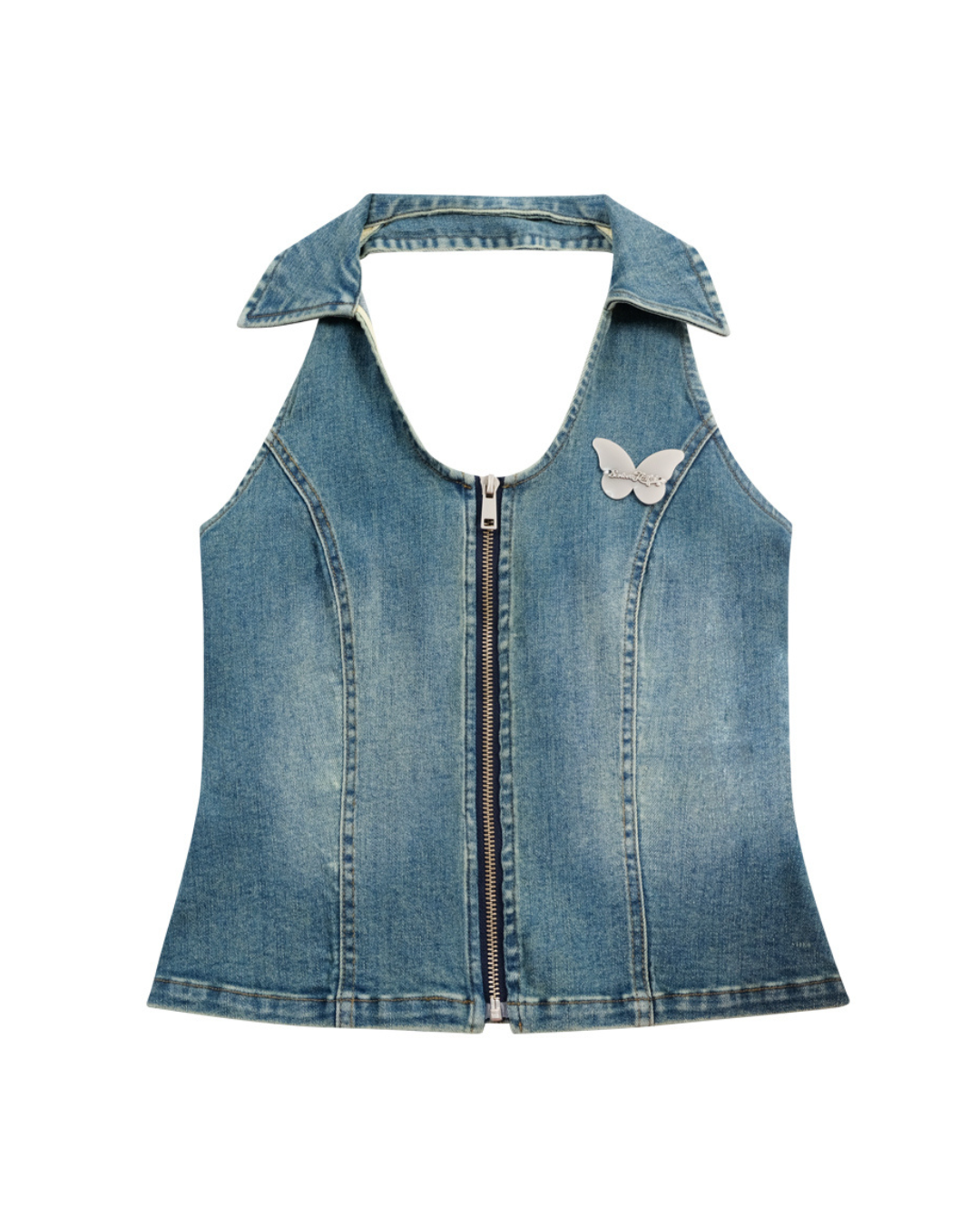 Vintage Sleeveless Denim Vest