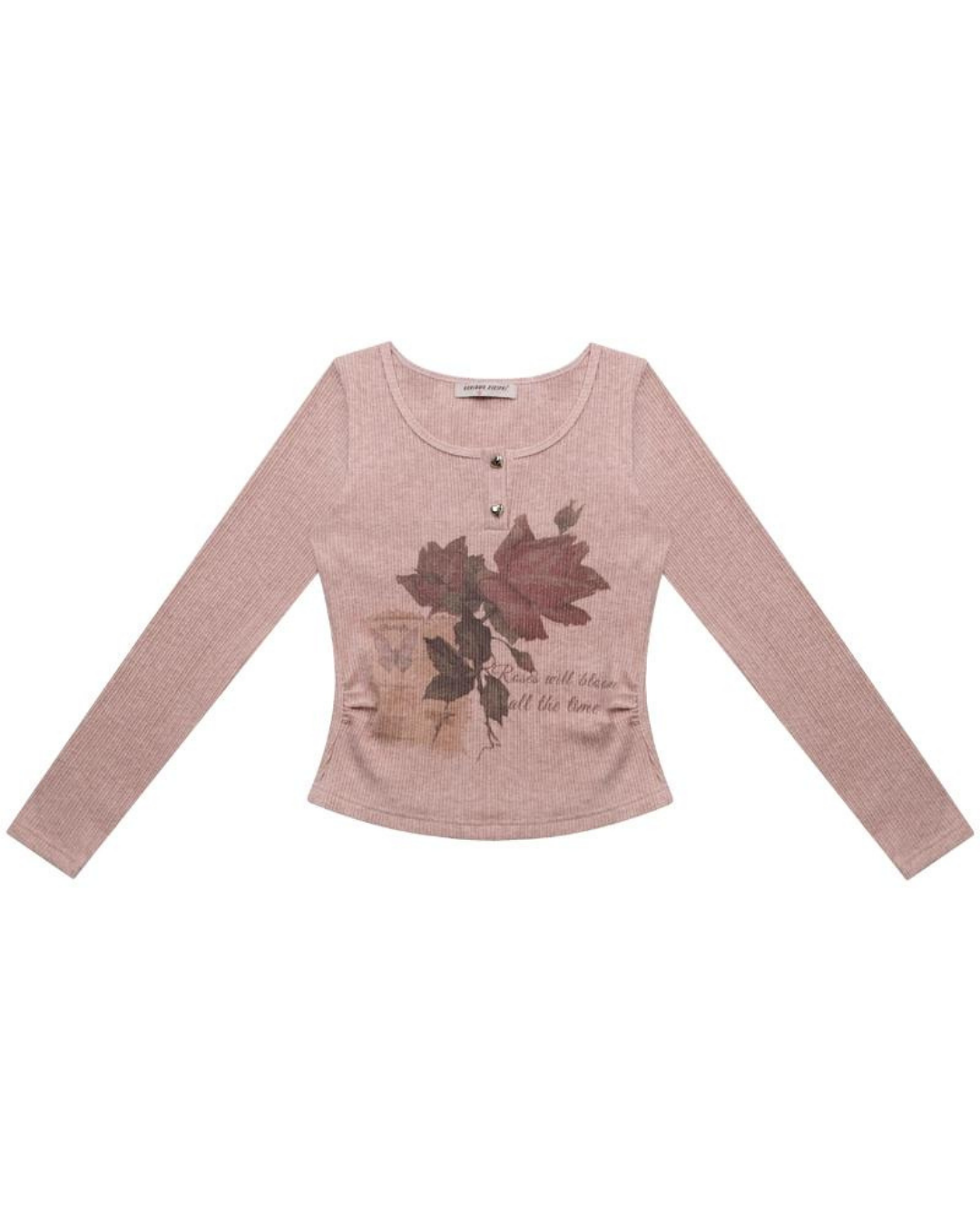 Flower Print Long Sleeve T-Shirt