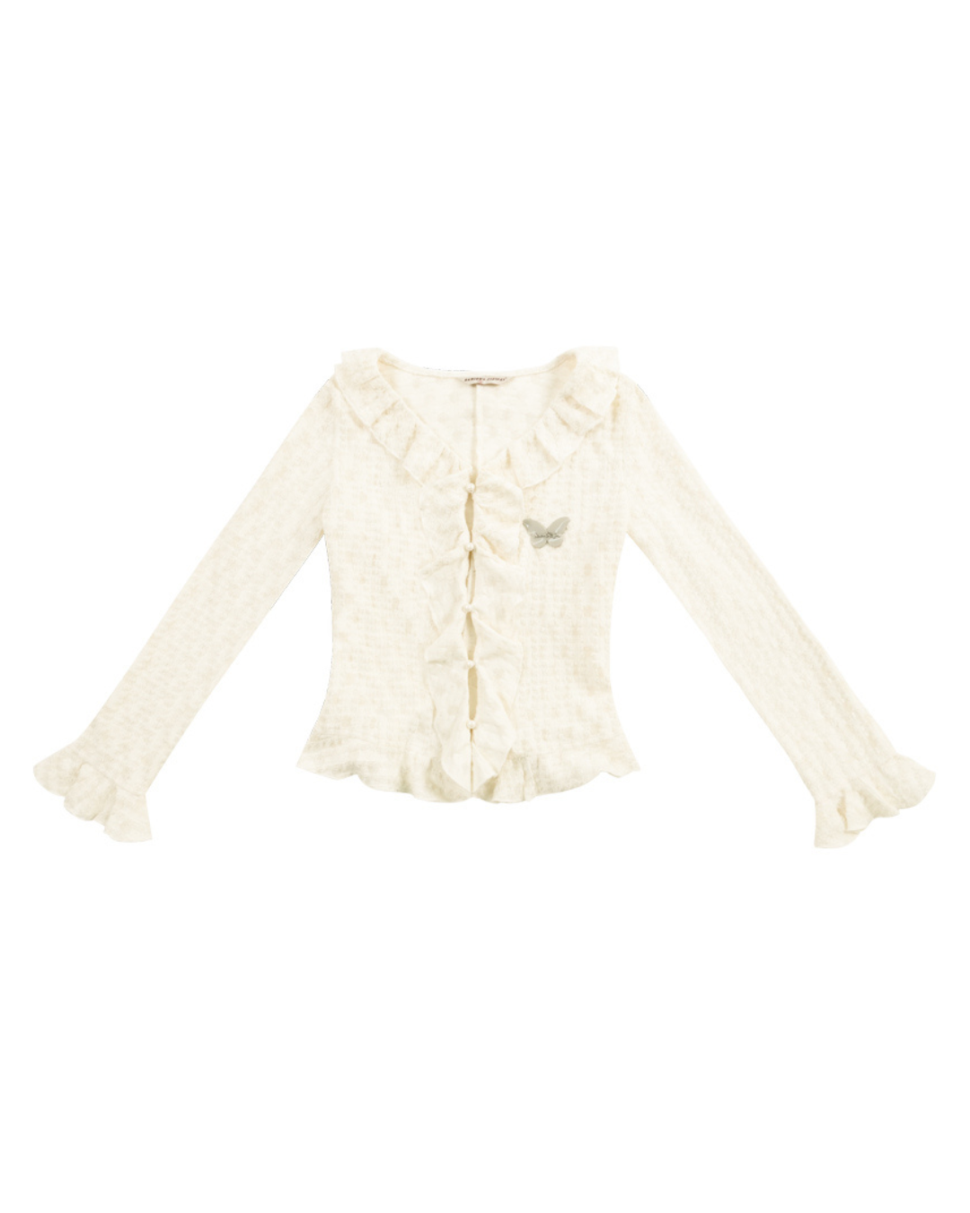 V-Neck Short Length Knitted Cardigan