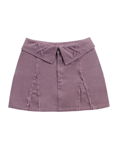 Retro High Waist Slim Denim Skirt