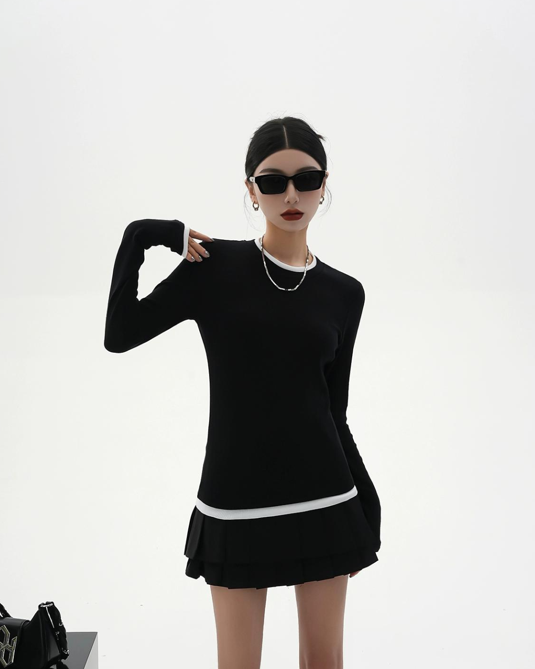 Layered Round Neck Long Sleeve