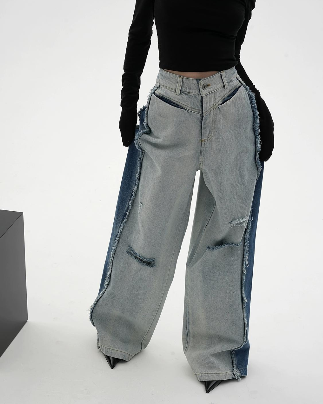 Side Switch Denim Pants