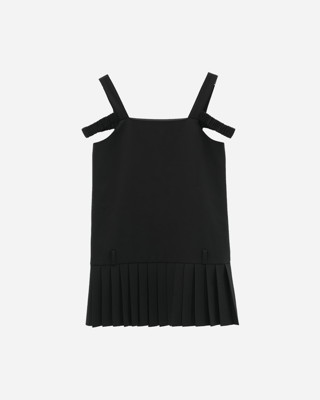 French Strapless Pleated Dress