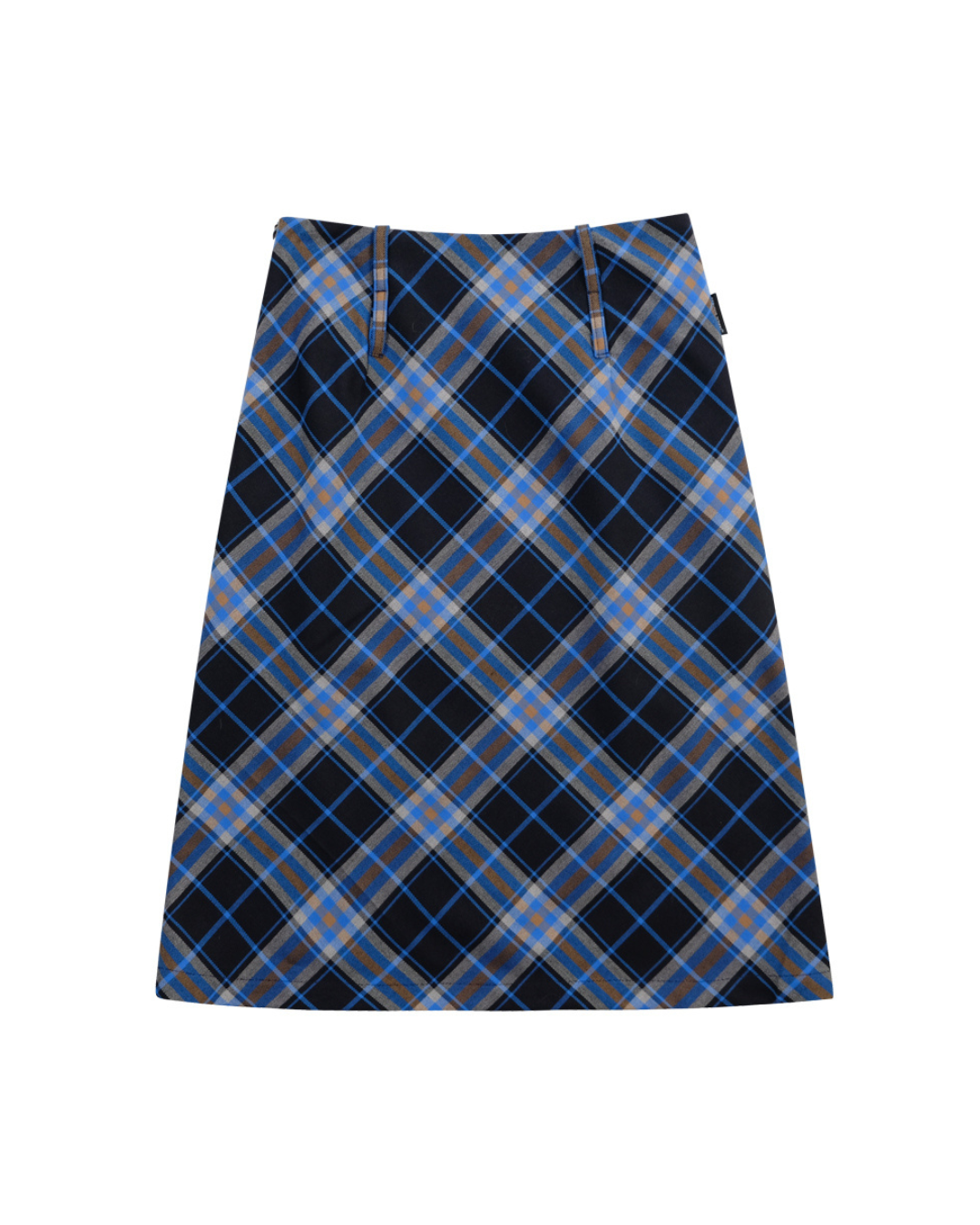 Blue Plaid Middle Skirt