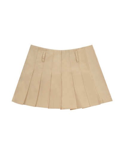 Pleated Mini Skirt Pants