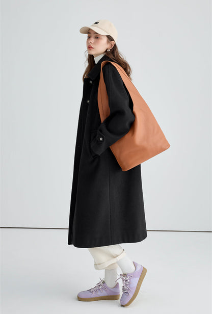 Drop Shoulder Sten Collar Coat