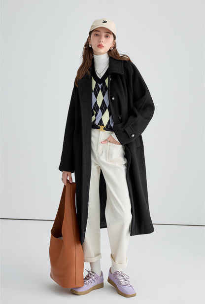 Drop Shoulder Sten Collar Coat