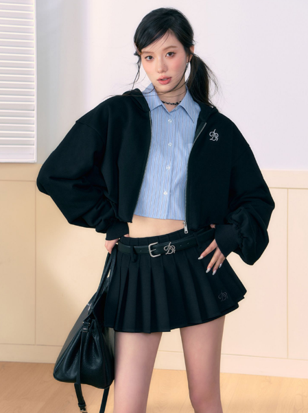 A-line Short Pleated Pants Skirt