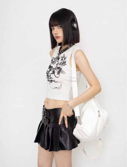 Punk Style Short Sleeveless