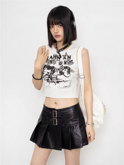 Punk Style Short Sleeveless