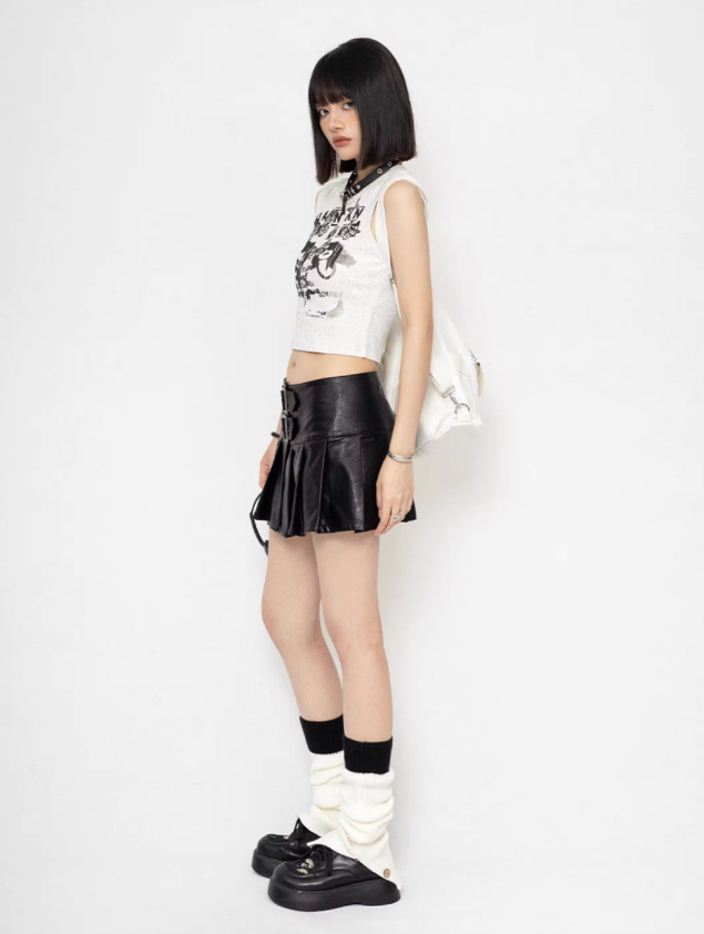 Punk Style Short Sleeveless