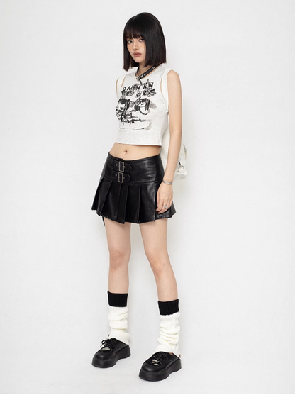 Punk Style Short Sleeveless