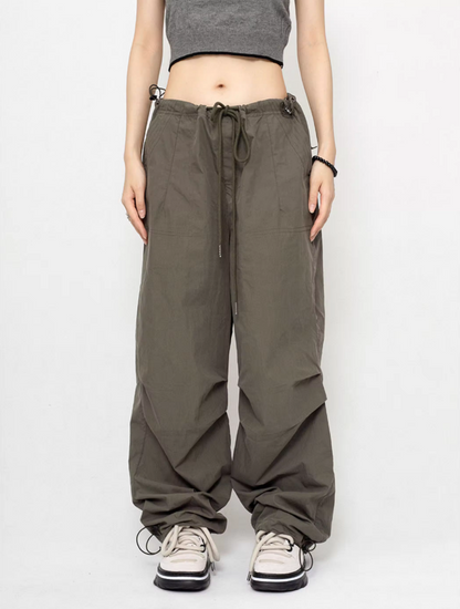 Street Style Low Waist Loose Wide Pants