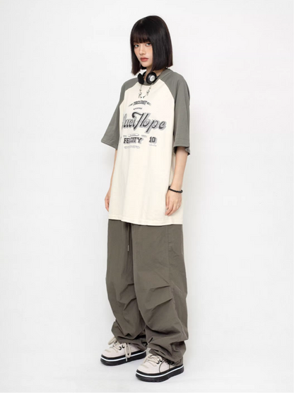 Street Style Low Waist Loose Wide Pants