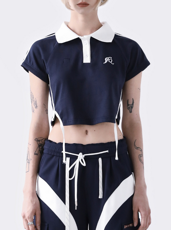 Bicolor Short Polo Shirt