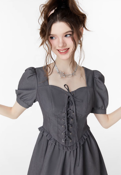 Schnürpuffhülle Kleid