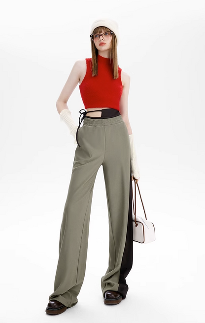 Bicolor Casual Wide Pants