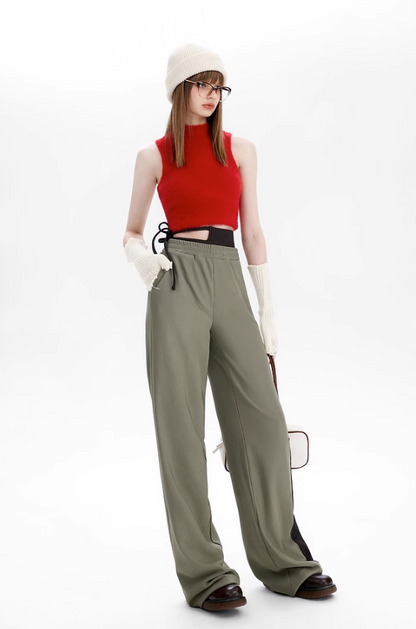 Bicolor Casual Wide Pants