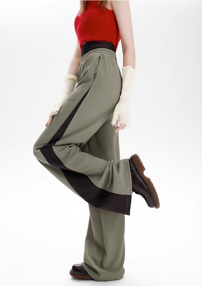 Bicolor Casual Wide Pants