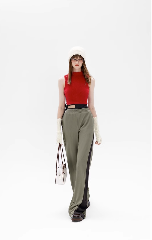 Bicolor Casual Wide Pants