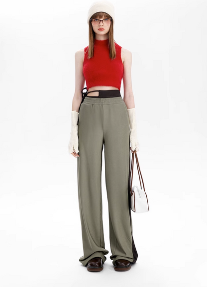 Bicolor Casual Wide Pants