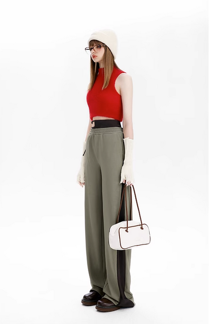 Bicolor Casual Wide Pants