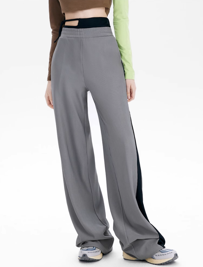 Bicolor Casual Wide Pants