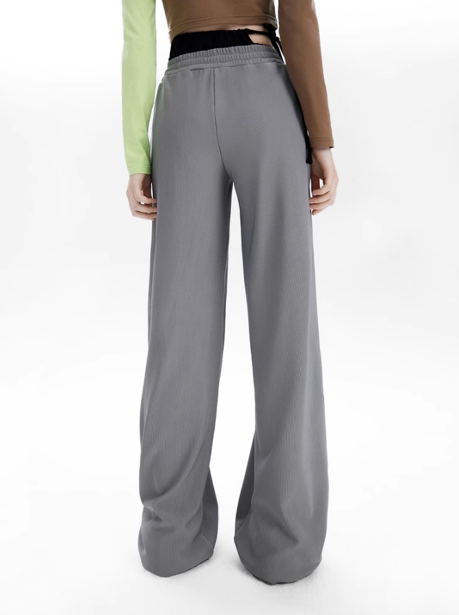 Bicolor Casual Wide Pants