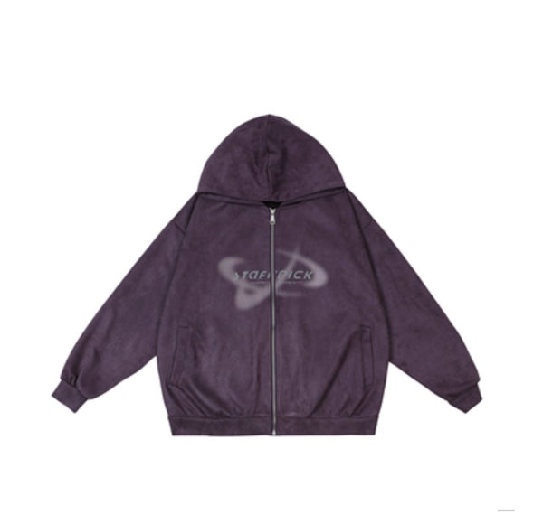 American Retro Suede Hoodie
