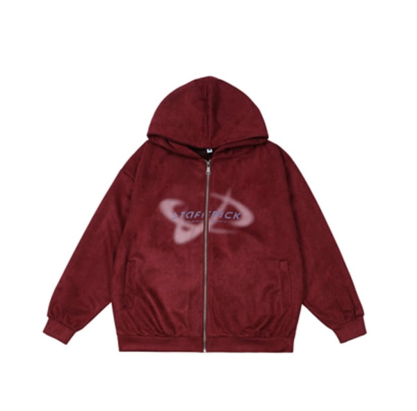 American Retro Suede Hoodie
