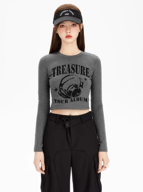 American Retro Print Short Tops