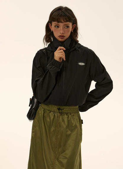 outdoor hooded short jacket