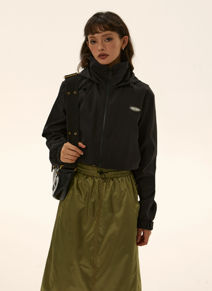 outdoor hooded short jacket