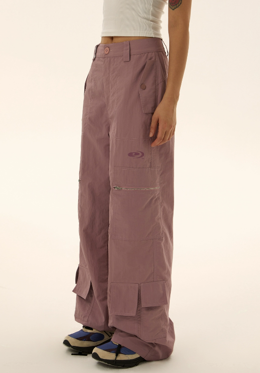 Pocket work design loose pants