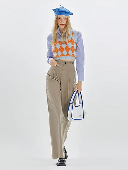 High-end casual wide pants