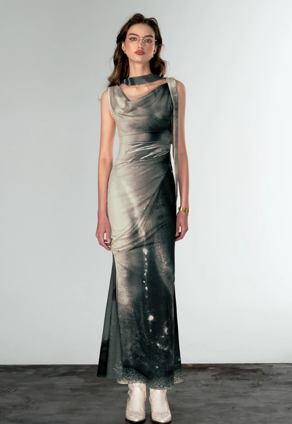 Gradation color dress