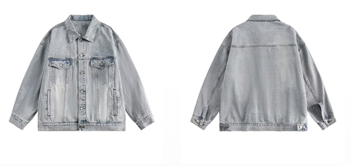 Retro-washed denim jacket