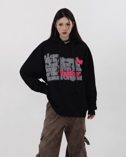 Letter Print Hoodie