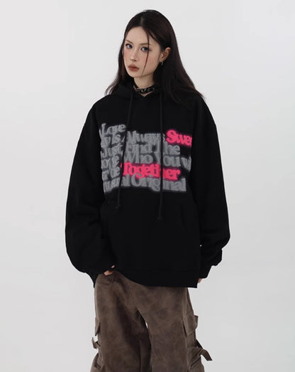 Letter Print Hoodie