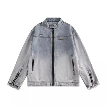 Gradient denim jacket