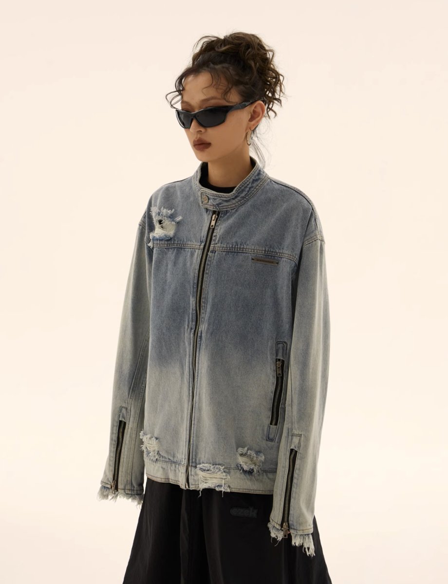 Gradient denim jacket