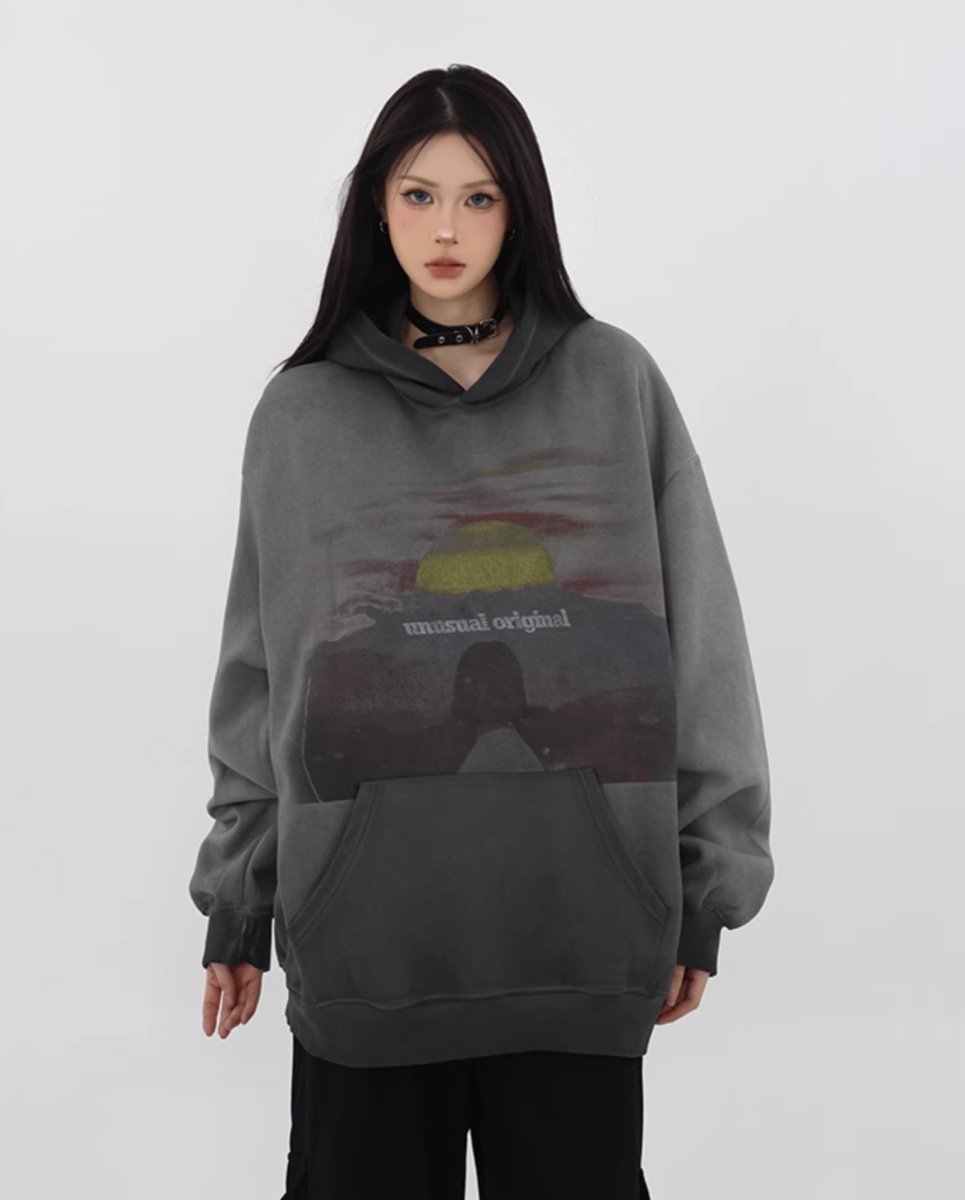 Retro Print Hoodie