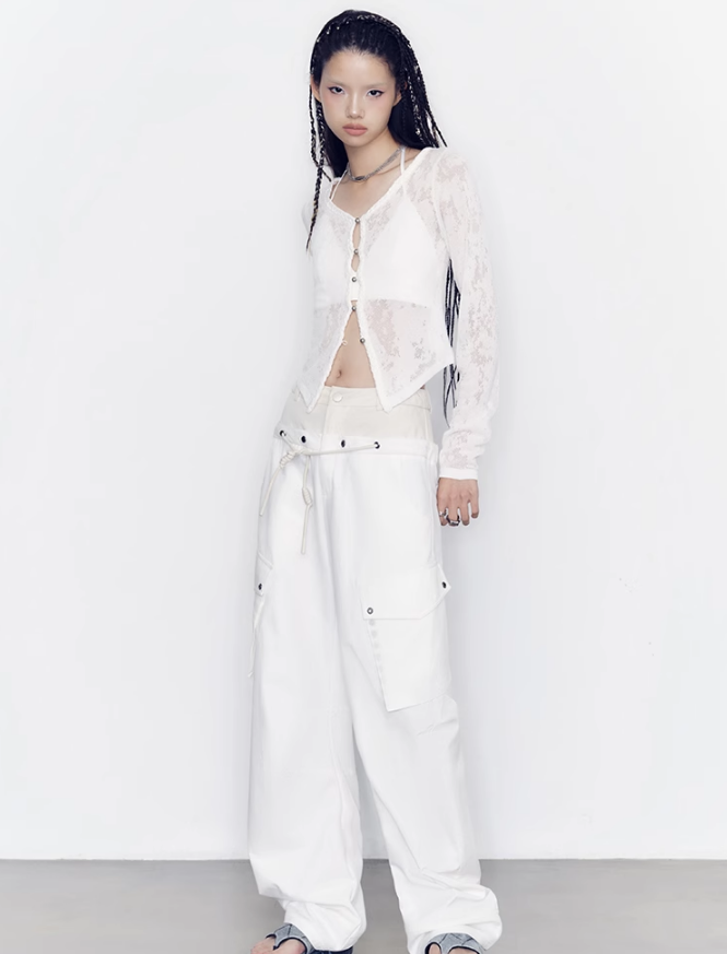 Double Waist Loose Work Pants