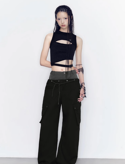 Double Waist Loose Work Pants