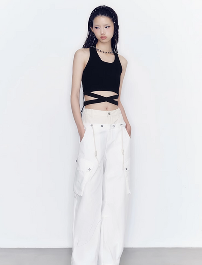 Double Waist Loose Work Pants